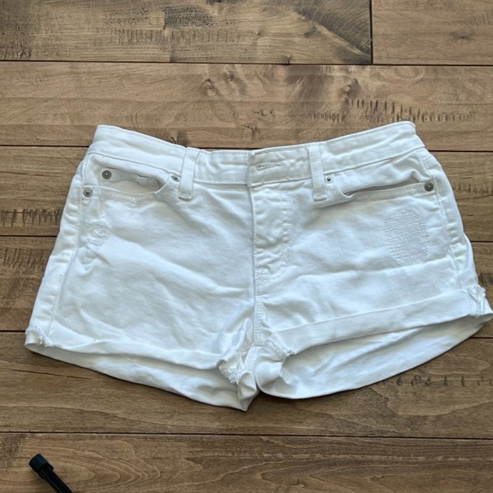 Gap Sexy Boyfriend White Jeans Shorts